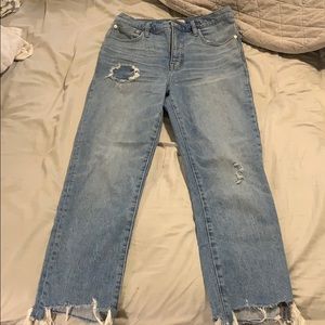 Madewell HR classic straight jean 11 inch rise